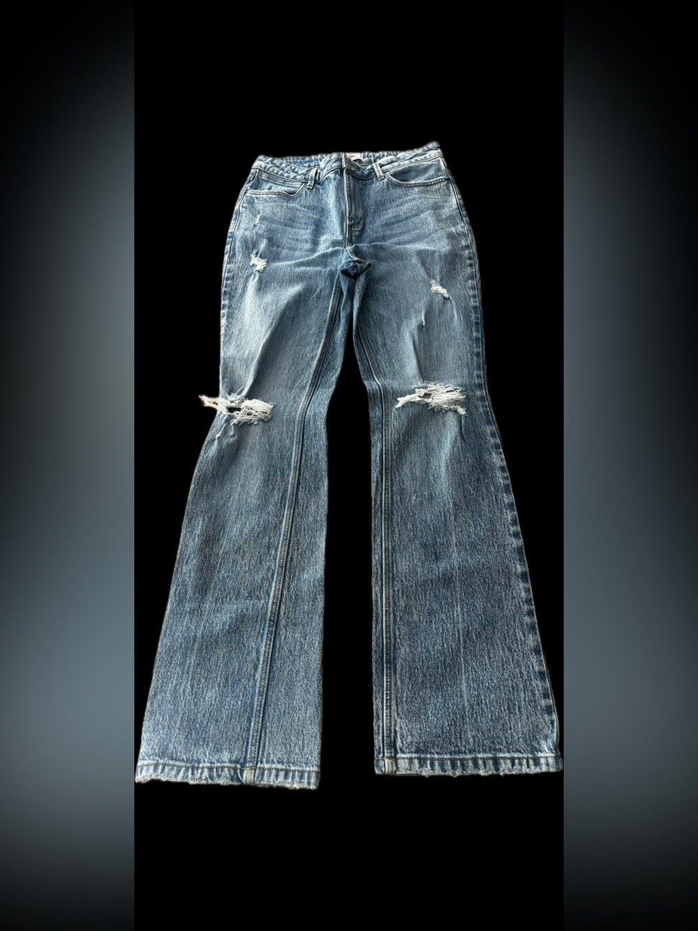 Women’s Distressed Wrangler High Rise Bold Boot Cut Jeans Like New Size 6 x 32